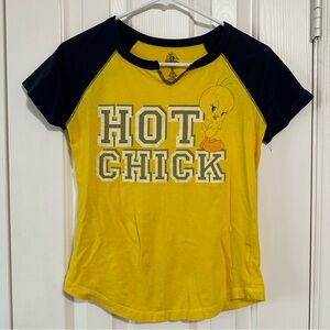 Tweety Bird Hot Chick Women's Baby Tee Small